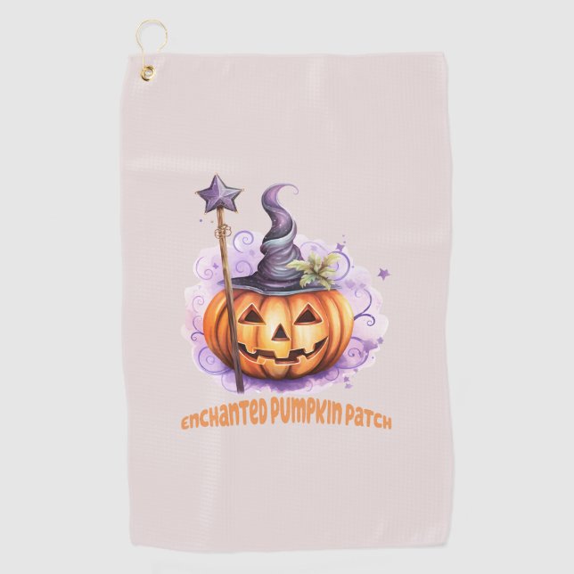 Verzauberter Pumpkin-Patch Golfhandtuch (Vorderseite)