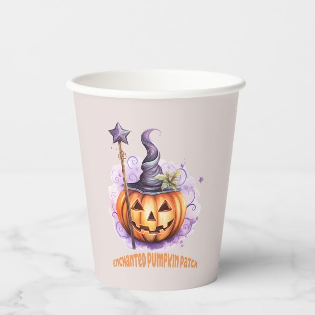 Verzauberter Pumpkin-Patch Pappbecher (Vorderseite)