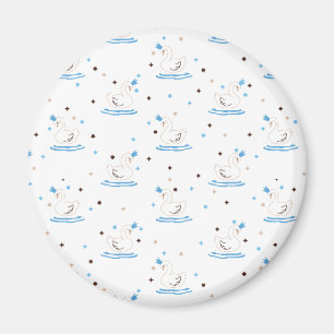 Verzauberter Swan Lake Fairy Tale Crowned Swan Magnet