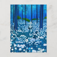 Verzauberter Wald der weißen Wildblumen