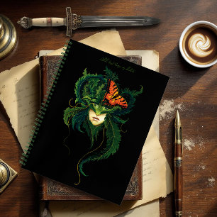 Verzauberter Wald Dryade Frau Schmetterling Fantas Notizbuch