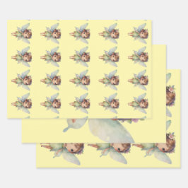 Verzauberter Wald Fee: pastellgrüner Sprite Geschenkpapier Set