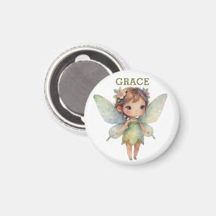 Verzauberter Wald Fee: pastellgrüner Sprite Magnet