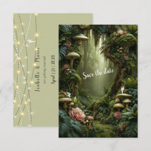 Verzauberter Wald, Feen, Lichterkette Hochzeit   Save The Date