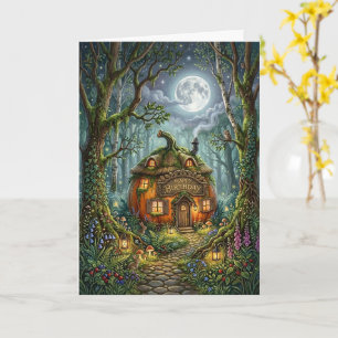 Verzauberter Wald Mondbeschienenes Cottage Alles G Karte