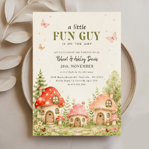 Verzauberter Wald Pilz Baby Shower Einladung
