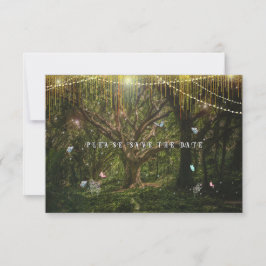 Verzauberter Wald Schmetterlinge Goldlichter Save The Date