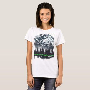 Verzauberter Wald Vollmond Natur Grafik T-Shirt