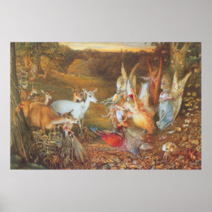 Verzauberter Wald von Künstler John Anster Fitzger Poster