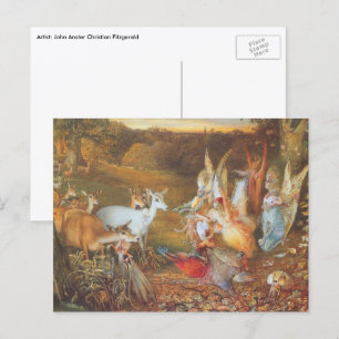 Verzauberter Wald von Künstler John Anster Fitzger Postkarte