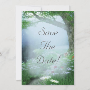 Verzauberter Waldhochzeit Save The Date Einladung