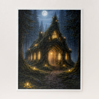 Verzauberter Waldkirchen-Puzzle - Mondbeschienener