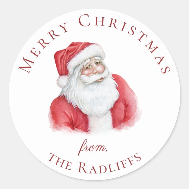Verzauberter Weihnachts-Personalisierter Sticker (Vorderseite)