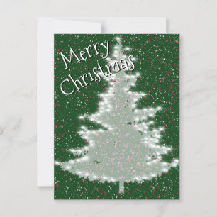 Verzauberter Weihnachtsbaum mit Winterglanz Postkarte