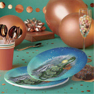 verzauberter Weihnachtsbaum Pappteller
