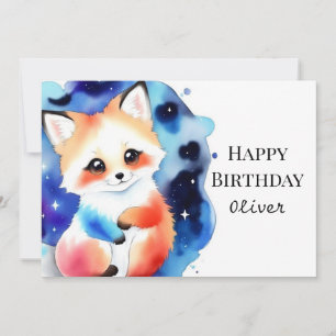 Verzauberter Whimsical Fox Geburtstag Karte