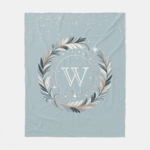 Verzauberter Winterkranz Fleecedecke