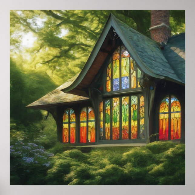 Verzaubertes Cottage Poster (Vorne)