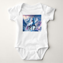 Verzaubertes Einhorn in einem Snowy Fantasy Poster