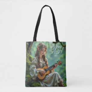 Verzaubertes Elfenmädchen spielt Ukulele Tasche