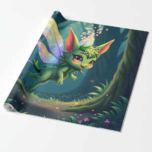 Verzaubertes Feenwesen – Magisches Wald-Sprite  Geschenkpapier