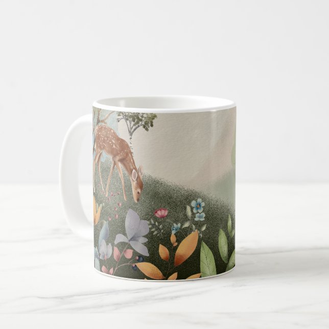 verzaubertes Holz Kaffeetasse (Vorderseite Links)
