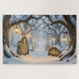 Verzaubertes keltisches Winterwald-Puzzle