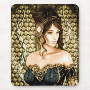 Verzaubertes Märchenprinzessinnenporträt Mousepad