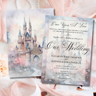 Verzaubertes Märchenschloss Unsere Hochzeit Einladung
