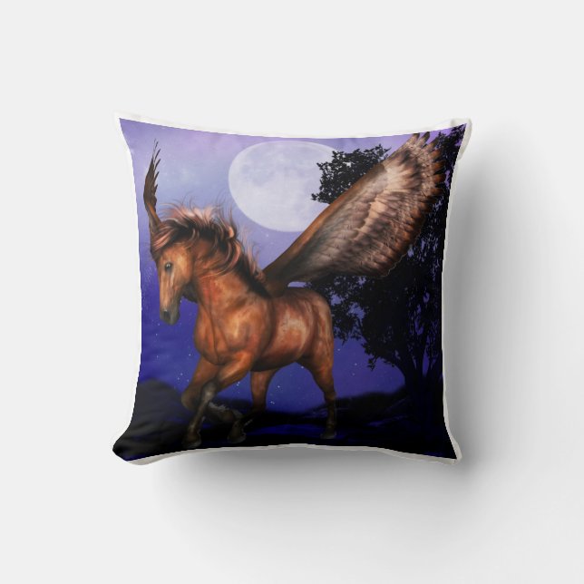 Verzaubertes Pegasus-Kissen Kissen (Vorderseite)
