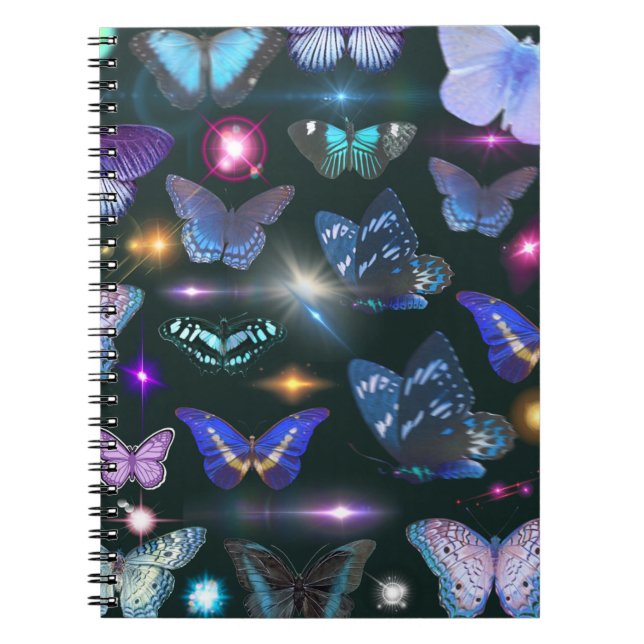 Verzaubertes SchmetterlingsNotebook Notizblock (Vorderseite)