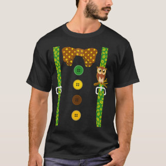 Verzaubertes Shirt, Suspender Forest Owl T-Shirt,  T-Shirt