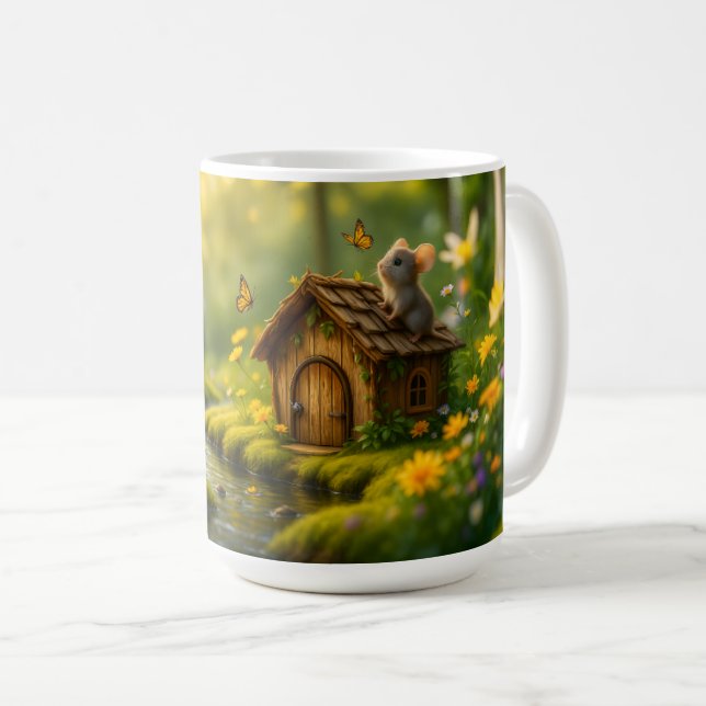 Verzaubertes Waldhäuschen Kaffeetasse (VorderseiteRechts)