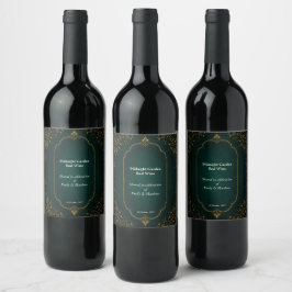 Verzaubertes Waldhochzeits-Wein Flaschenetikett Weinetikett