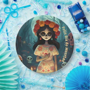 🌹 Verzauberung Catrina Die de Muertos 🌹 Pappteller