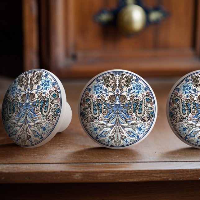 Verzauberung Kaleidoskop Löwen & Schlangen De Morg Keramikknauf (Von Creator hochgeladen)