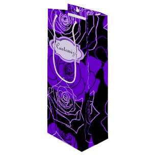 Verzauberung Lila Rose Blumenstrauß-Beutel Geschenktüte Für Weinflaschen