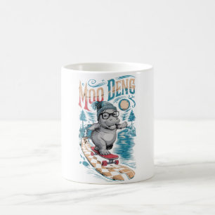 Verzauberung Moo Deng Hippo Kaffeetasse