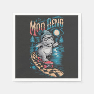 Verzauberung Moo Deng Hippo Serviette