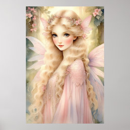 Verzauberung Peach Glow Fairy Poster