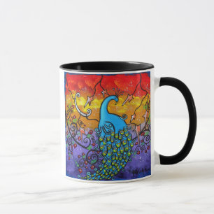 Verzauberungs-Pfau-Tasse Tasse