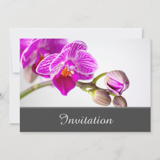 Verzauberungskarte mit Orchid Einladung (Vorderseite)