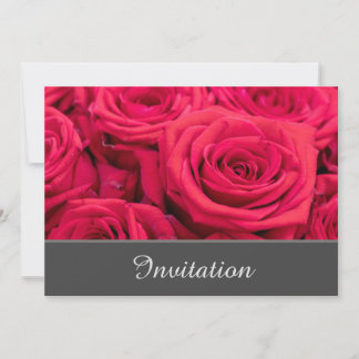 Verzauberungskarte mit roten Rosen Einladung