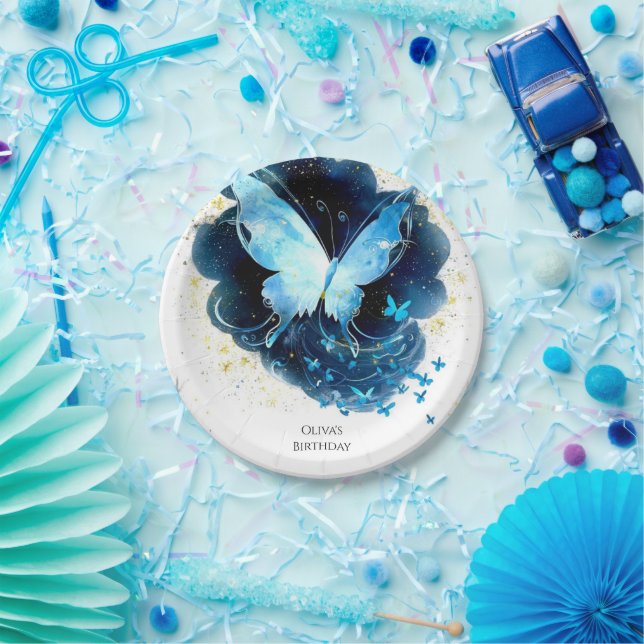 Verzauberungsspass Butterfly Geburtstag Pappteller (Party)