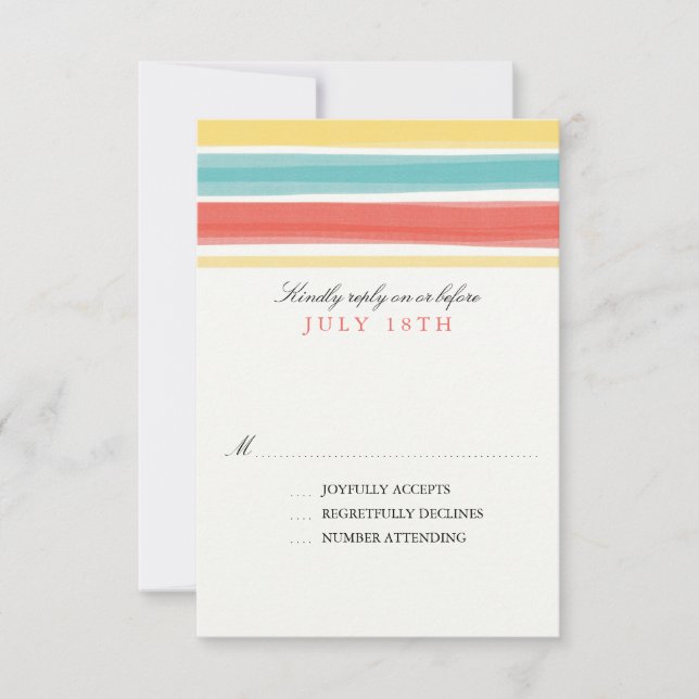 Verzauberungsstreifen | Hochzeit RSVP (Vorderseite)