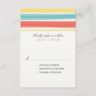 Verzauberungsstreifen Hochzeit RSVP Karte