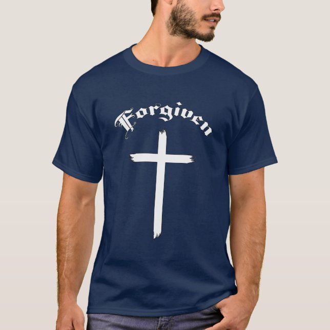 Verzeihter Christlicher Jesus Cross T-Shirt (Vorderseite)