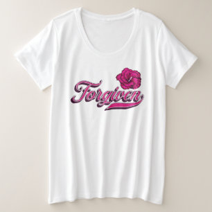 Verzeihter Hibiskus Große Größe T-Shirt