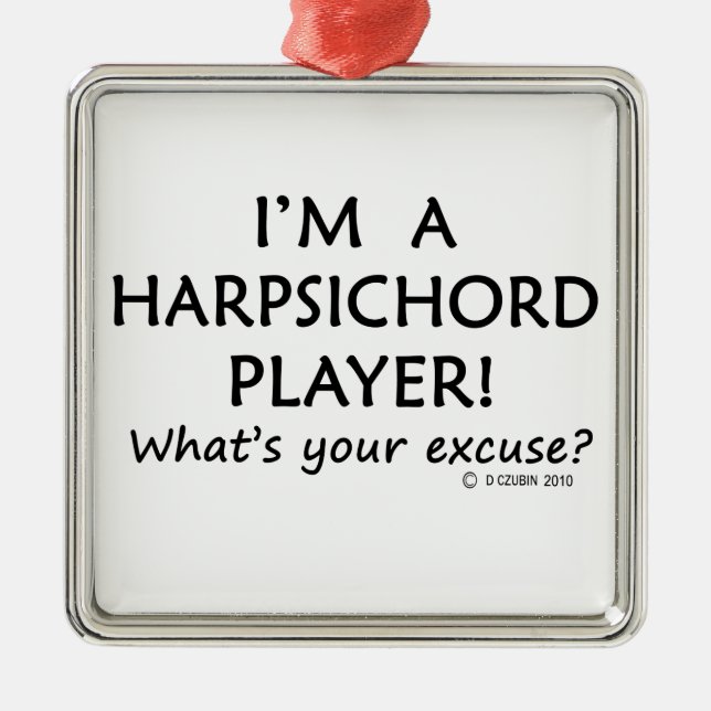 Verzeihung des Cembalspielers Silbernes Ornament (Vorne)