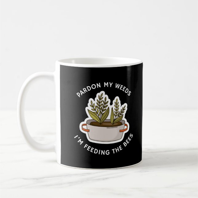 Verzeihung, ich Füttre den Bienen-Garten Kaffeetasse (Links)